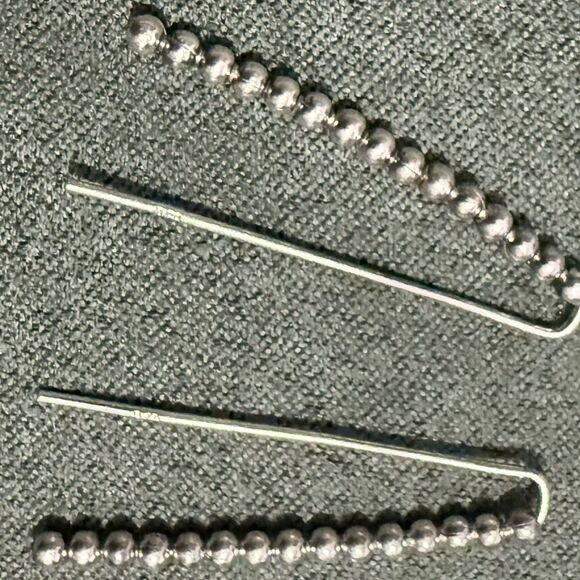 STERLING SILVER BALL DROP EARRINGS – MINIMALIST HOOK STYLE FOR WOMEN - Picture 15 of 17